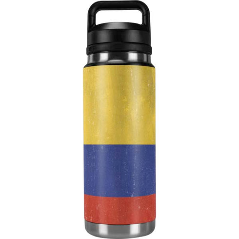 Colombia Flag Distressed YETI Rambler 26oz Bottle Skin