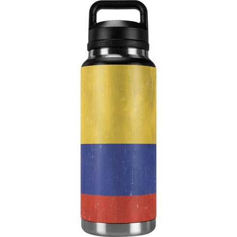 Colombia Flag Distressed YETI Rambler 36oz Bottle Skin