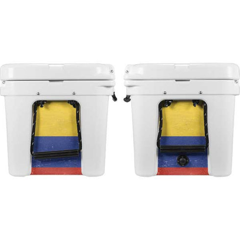 Colombia Flag Distressed YETI Tundra 45 Hard Cooler Skin