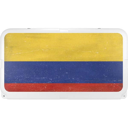 Colombia Flag Distressed YETI Tundra 65 Hard Cooler Skin