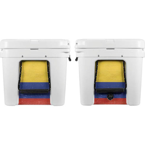 Colombia Flag Distressed YETI Tundra 65 Hard Cooler Skin