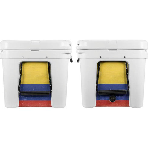 Colombia Flag Distressed YETI Tundra 75 Hard Cooler Skin