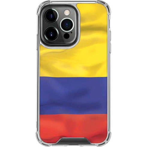 Colombia Flag iPhone 14 Pro Clear Case