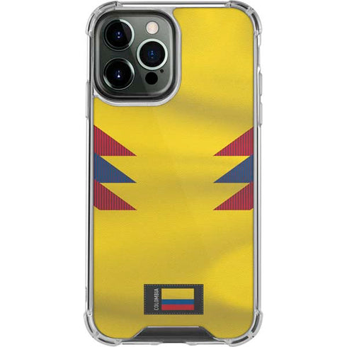 Colombia Soccer Flag iPhone 15 Pro Max Clear Case
