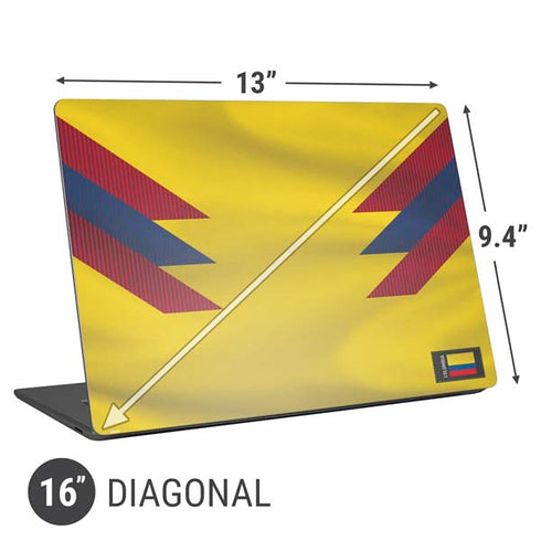 Colombia Soccer Flag Universal Laptop 16in (13 x 9.4in) Skin