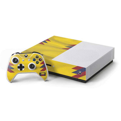 Colombia Soccer Flag Xbox One S Console and Controller Bundle Skin