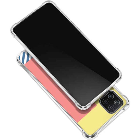 Color Blocks Galaxy A12 Clear Case