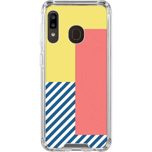 Color Blocks Galaxy A30 Clear Case