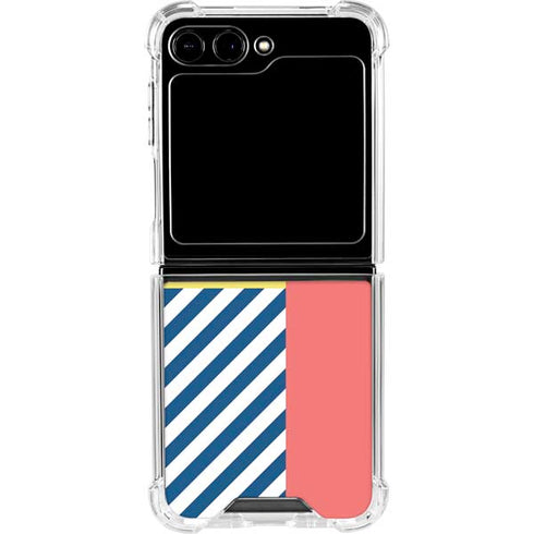 Color Blocks Galaxy Z Flip5 5G Clear Case
