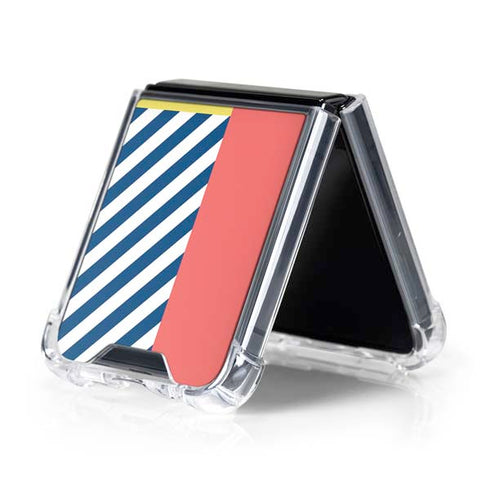 Color Blocks Galaxy Z Flip5 5G Clear Case