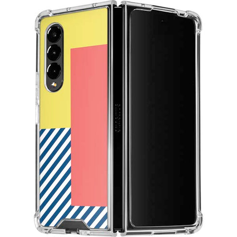 Color Blocks Galaxy Z Fold4 5G Clear Case