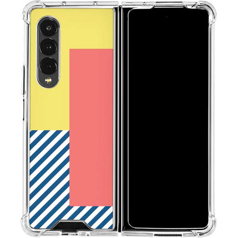 Color Blocks Galaxy Z Fold4 5G Clear Case