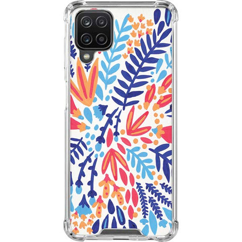 Cat Coq Color Foliage Galaxy A12 Clear Case