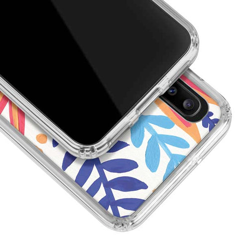 Cat Coq Color Foliage Galaxy A20 Clear Case