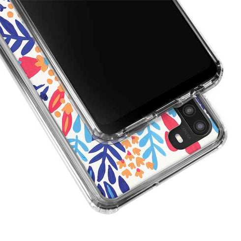 Cat Coq Color Foliage Galaxy A21 Clear Case