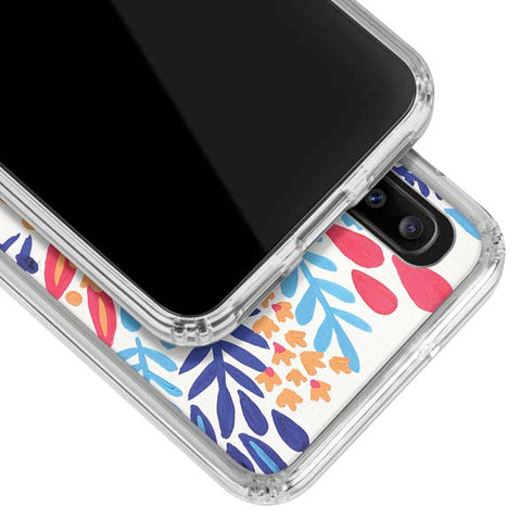 Cat Coq Color Foliage Galaxy A30 Clear Case