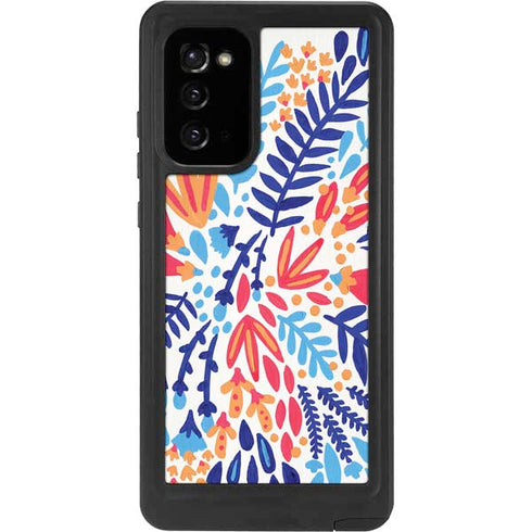 Cat Coq Color Foliage Galaxy Note20 5G Waterproof Case
