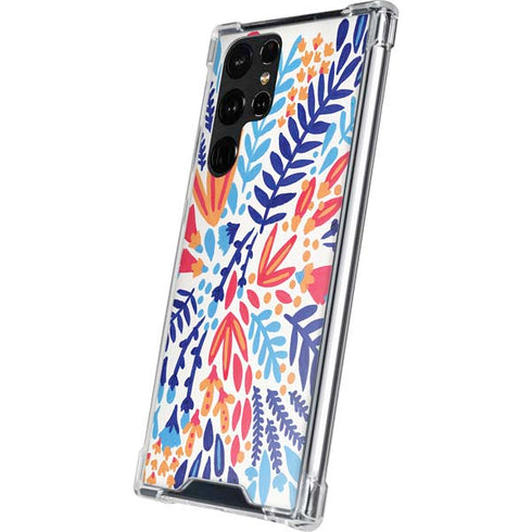 Cat Coq Color Foliage Galaxy S22 Ultra Clear Case