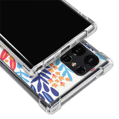 Cat Coq Color Foliage Galaxy S22 Ultra Clear Case