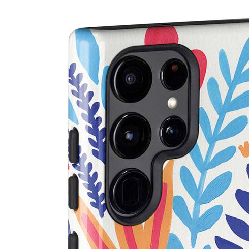 Cat Coq Color Foliage Galaxy S22 Ultra Pro Case