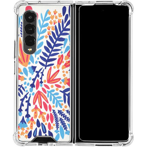 Cat Coq Color Foliage Galaxy Z Fold4 5G Clear Case