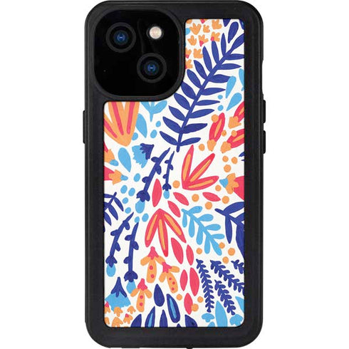 Cat Coq Color Foliage iPhone 13 Mini Waterproof Case