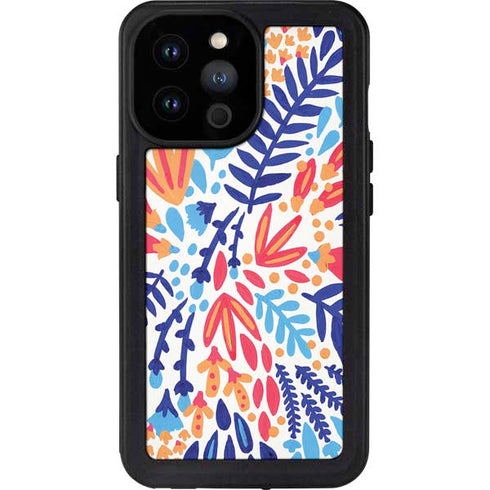 Cat Coq Color Foliage iPhone 14 Pro Max Waterproof Case
