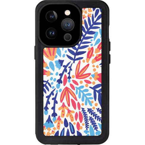 Cat Coq Color Foliage iPhone 14 Pro Waterproof Case
