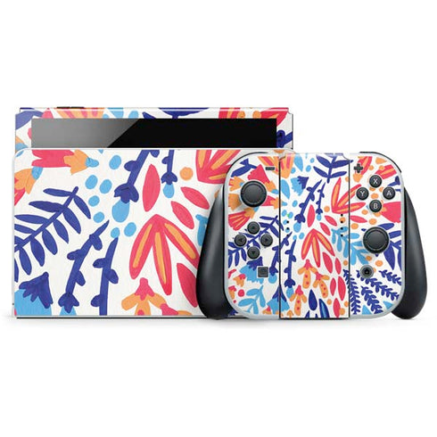 Cat Coq Color Foliage Nintendo Switch OLED (2021) Skin
