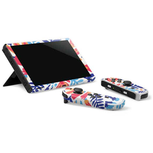 Cat Coq Color Foliage Nintendo Switch OLED (2021) Skin