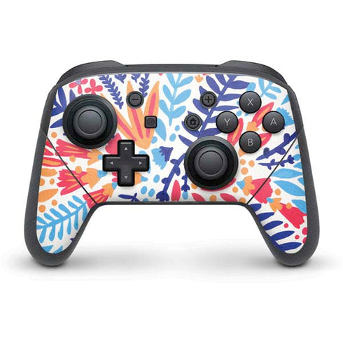 Cat Coq Color Foliage Nintendo Switch Pro Controller Skin