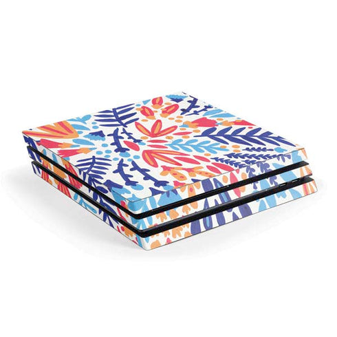 Cat Coq Color Foliage PS4 Pro Console Skin