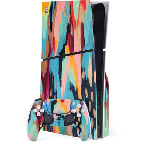 Color Melt by Etta Vee PS5 Slim Disk Bundle Skin