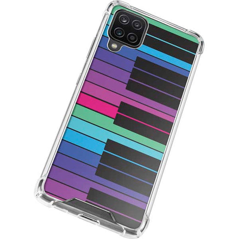 Color Piano Keys Galaxy A12 Clear Case
