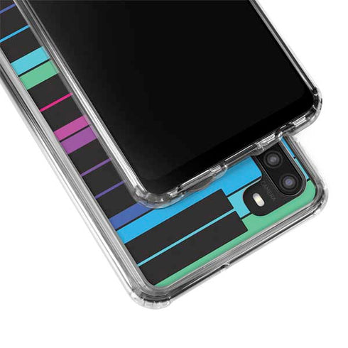 Color Piano Keys Galaxy A21 Clear Case