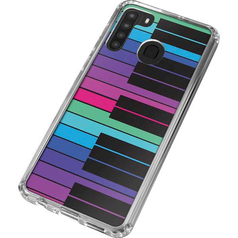 Color Piano Keys Galaxy A21 Clear Case