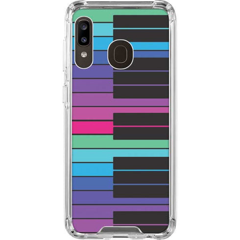 Color Piano Keys Galaxy A30 Clear Case