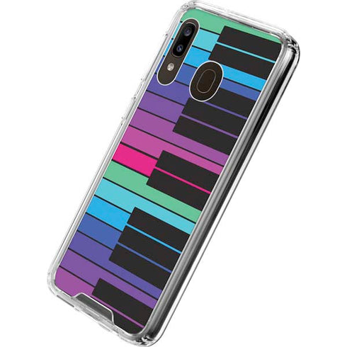 Color Piano Keys Galaxy A30 Clear Case