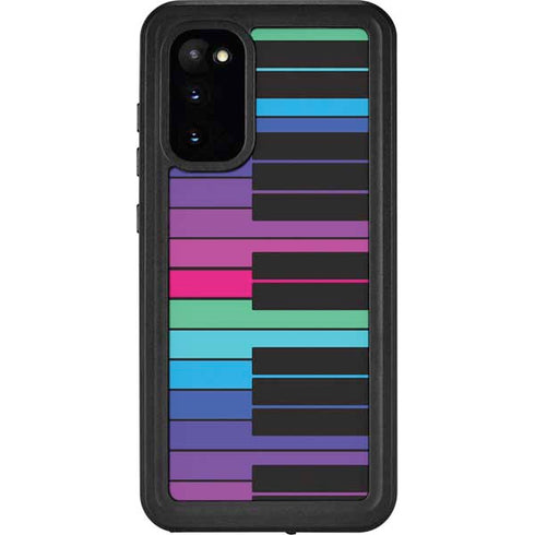 Color Piano Keys Galaxy S20 Waterproof Case