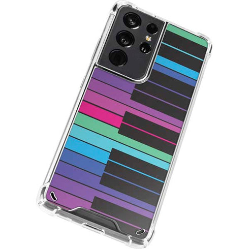 Color Piano Keys Galaxy S21 Ultra 5G Clear Case