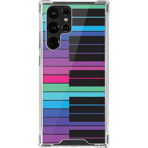 Color Piano Keys Galaxy S22 Ultra Clear Case