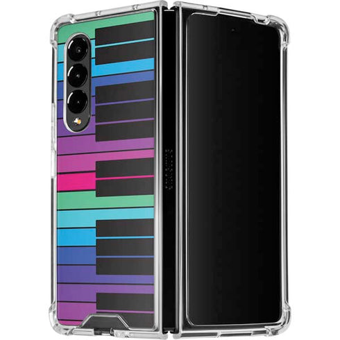 Color Piano Keys Galaxy Z Fold4 5G Clear Case