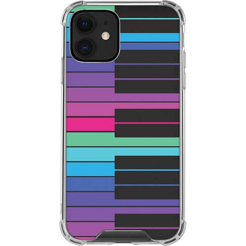 Color Piano Keys iPhone 12 Clear Case