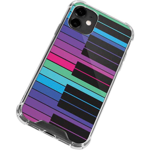 Color Piano Keys iPhone 12 Clear Case