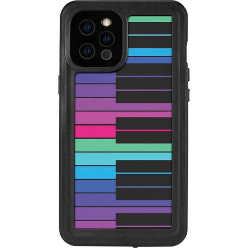 Color Piano Keys iPhone 12 Pro Max Waterproof Case