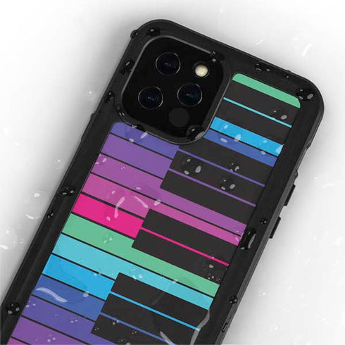 Color Piano Keys iPhone 12 Pro Waterproof Case
