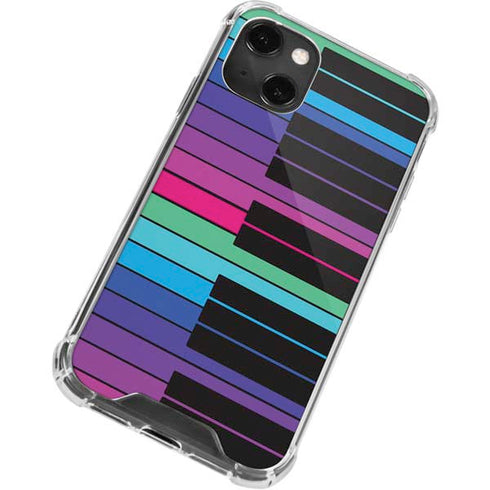 Color Piano Keys iPhone 13 Mini Clear Case