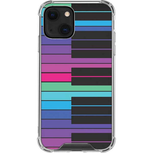 Color Piano Keys iPhone 14 Plus Clear Case