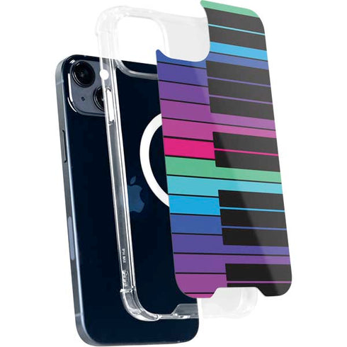 Color Piano Keys iPhone 15 Plus MagSafe Case