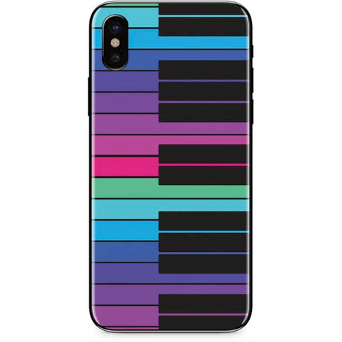 Color Piano Keys iPhone XS Skin